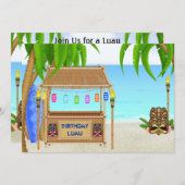 Personalisiert Luau Geburtstagseinladung Einladung (Vorne/Hinten)