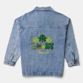 Personalisiert-Lucky-St-Patricks-Tag Jeansjacke (Rückseite)