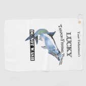 Personalisiert Lucky Tarpon Handtuch fischen (Horizontal)