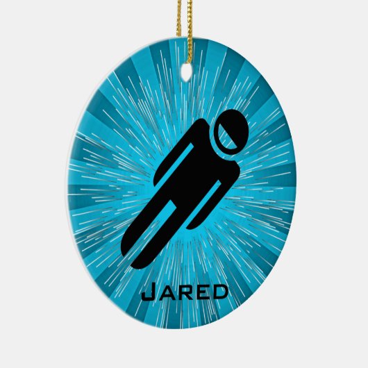 Personalisiert Luge Ornament (Rechts)