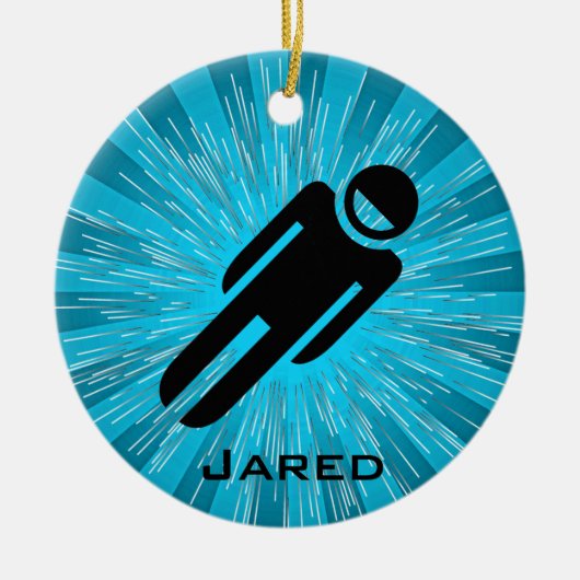 Personalisiert Luge Ornament (Vorne)