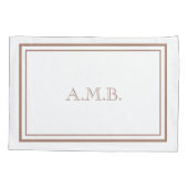 Personalisiert Luxury Mocha Monogram Standard Kissenbezug (Rückseite-Links)