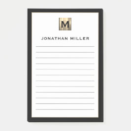 Personalisiert Luxury Monogram Post-it Klebezettel
