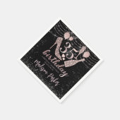 Personalisiert Luxus 35. Geburtstag Serviette (Ecke)