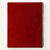 Personalisiert Luxus Carmine Velvet Business Notizblock (Rückseite)