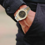 Personalisiert Luxus Gold Silver Armbanduhr<br><div class="desc">Personalisiert Luxus Gold Silver Watch</div>