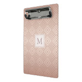 Personalisiert Luxus Muster Rose Gold Mini Klemmbrett (Gewinkelt2)