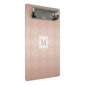 Personalisiert Luxus Muster Rose Gold Mini Klemmbrett (Schrägansicht)