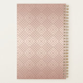 Personalisiert Luxus Muster Rose Gold Planer (Rückseite)