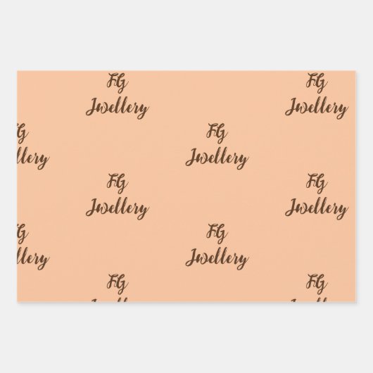 Personalisiert Luxus Name Small Business Wrapping Geschenkpapier Set (Vorderseite)