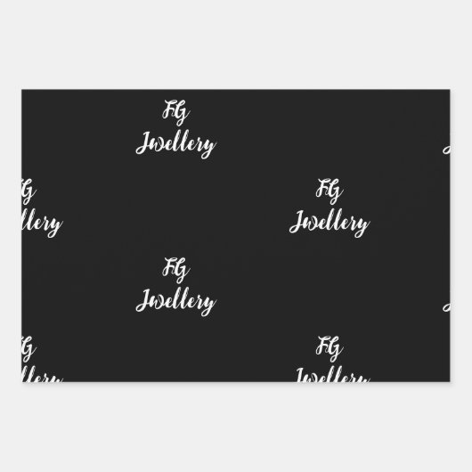 Personalisiert Luxus Name Small Business Wrapping  Geschenkpapier Set (Vorderseite 3)