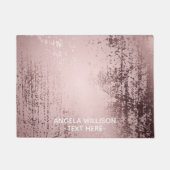 Personalisiert Luxus Rose Gold Fußmatte (Vorderseite)