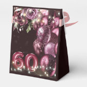 Personalisiert Luxus Wine & Balloons 60. Geburtsta Geschenkschachtel (Rückseite)