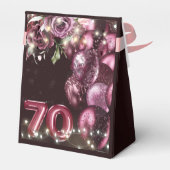 Personalisiert Luxus Wine & Balloons 70. Geburtsta Geschenkschachtel (Rückseite)