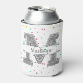 Personalisiert m Erste Silver Monogramm Ihr Name Dosenkühler
