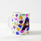 Personalisiert Macaron Confetti Kaffeetasse (Vorderseite Links)