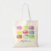 Personalisiert Macaroon Watercolor Girl Tragetasche (Vorne)