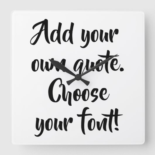 Personalisiert machen quadratische wanduhr (Vorderseite)