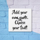 Personalisiert machen quadratische wanduhr