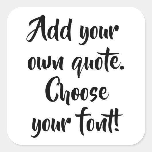 Personalisiert machen quadratischer aufkleber (Vorderseite)