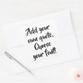 Personalisiert machen quadratischer aufkleber (Umschlag)