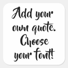 Personalisiert machen quadratischer aufkleber