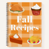 Personalisiert machen Sie Ihr eigenes Herbstkochbu Notizblock (Vorderseite)