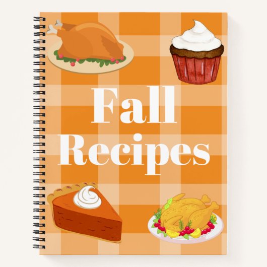 Personalisiert machen Sie Ihr eigenes Herbstkochbu Notizblock (Vorderseite)