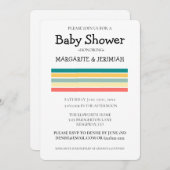 Personalisiert machen wir uns eine Beachy Baby Dus Einladung (Vorne/Hinten)