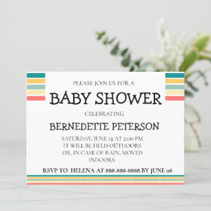Personalisiert machen wir uns eine Beachy Baby Dus Einladung