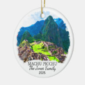 Personalisiert Machu Picchu, Peru-Geschenk Keramik Ornament (Links)