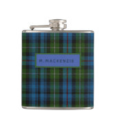 Personalisiert MacKenzie Tartan Mens Flask Ihm Flachmann (Vorderseite)