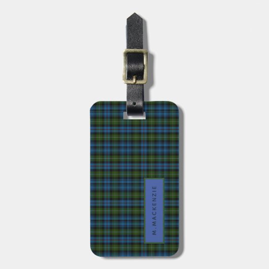 Personalisiert MacKenzie Tartan Mens Gepäck Gepäckanhänger (Vorderseite vertikal)