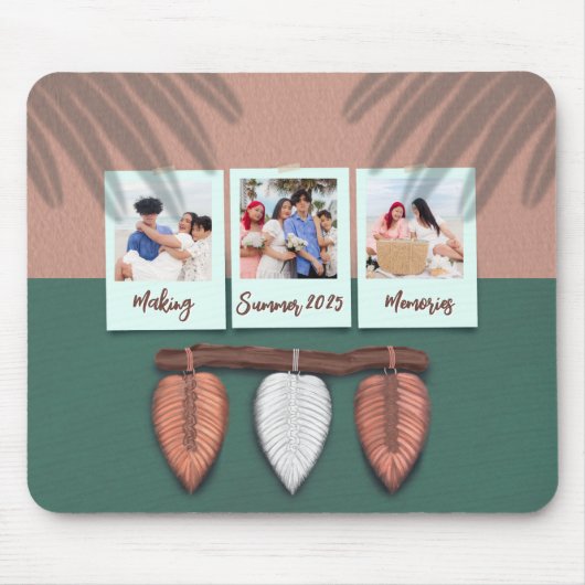 Personalisiert Macrame Feather Boho Mousepad (Vorne)