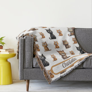 Personalisiert Mad Funny Cats Decke
