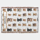 Personalisiert Mad Funny Cats Decke (Vorderseite)