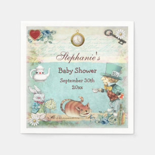 Personalisiert Mad Hatter Baby Dusche Serviette