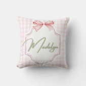 Personalisiert Madeline Baby Girl Kinderzimmer Bow Kissen (Vorderseite)