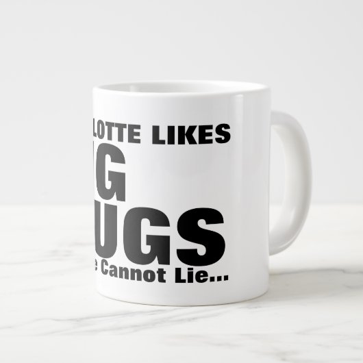 Personalisiert mag große Tasse und ich kann nicht  (Vorderseite Rechts)