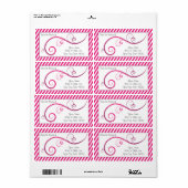 Personalisiert Magenta Swirl Buchzeichen (Vorne)