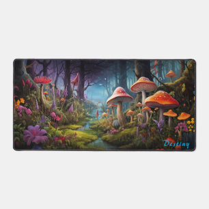 Personalisiert Magic Mushroom Forest Desk Mat Schreibtischunterlage