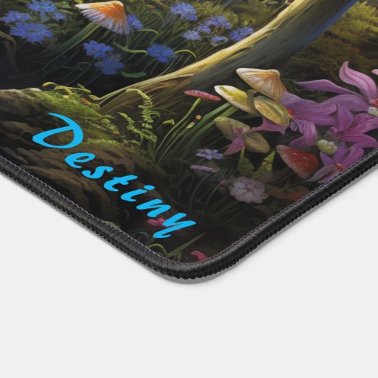 Personalisiert Magic Mushroom Forest Desk Mat Schreibtischunterlage (Ecke)