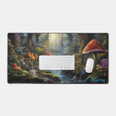 Personalisiert Magic Mushroom Forest Desk Mat Schreibtischunterlage (Tastatur & Maus)