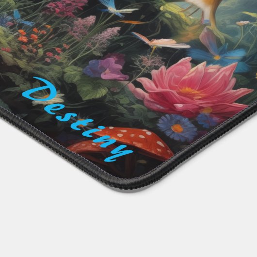 Personalisiert Magic Mushroom Forest Desk Mat Schreibtischunterlage (Ecke)