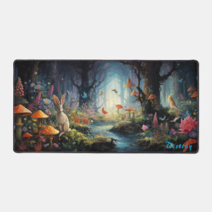 Personalisiert Magic Mushroom Forest Desk Mat Schreibtischunterlage