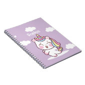 Personalisiert Magical Kawaii Whimsical Unicorn Notizblock (Rechte Seite)