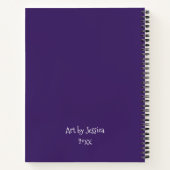 Personalisiert Magical Unicorn Artist Sketchbook Notizblock (Rückseite)