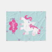 Personalisiert Magical Unicorn Fleece Blanket (Vorderseite (Horizontal))