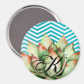 Personalisiert Magnet Boho Cacti Cactus Succulent (Vorderseite/Rückseite)