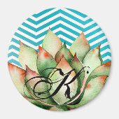 Personalisiert Magnet Boho Cacti Cactus Succulent (Vorne)